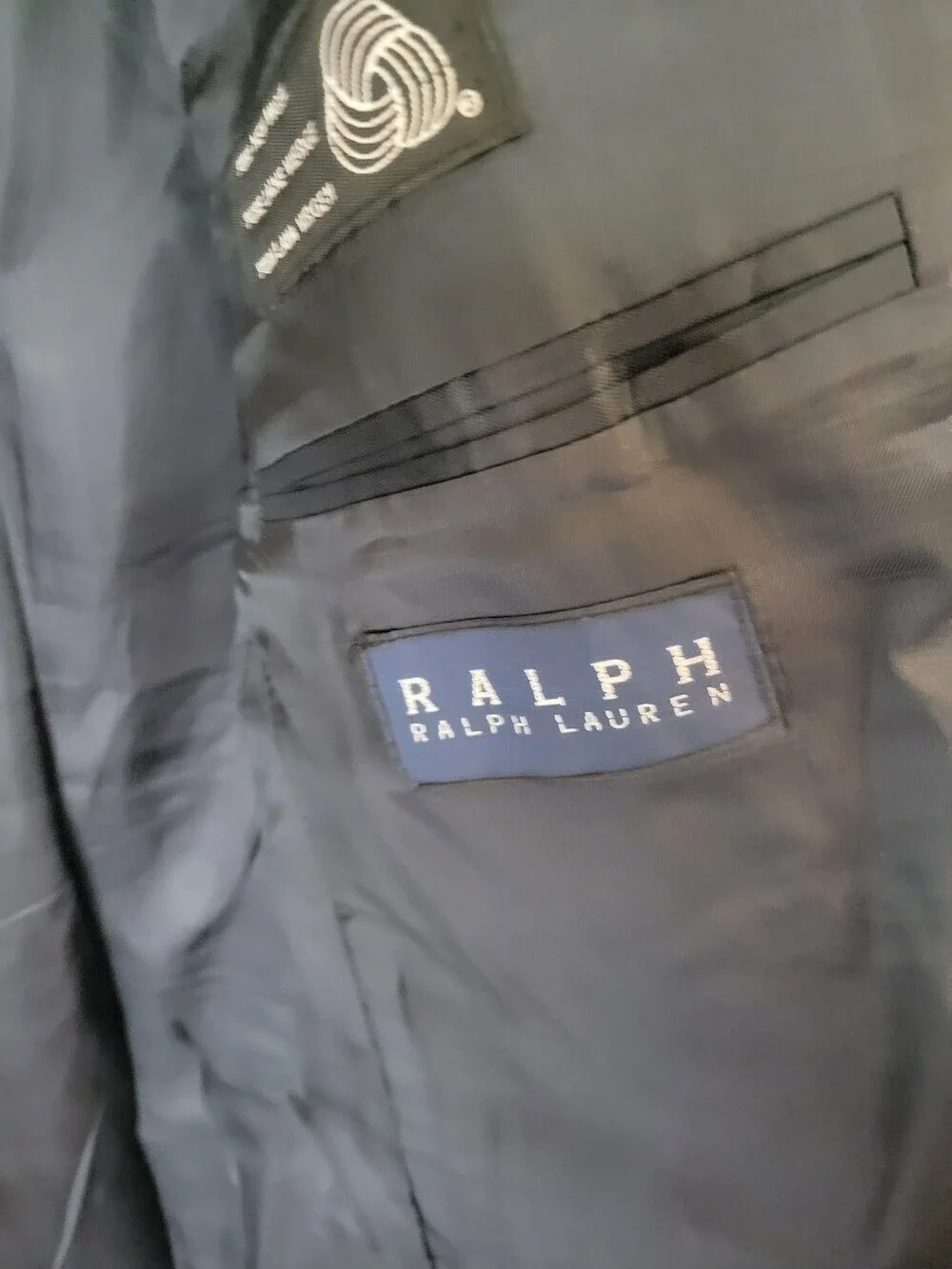 Ralph Lauren Men's Black 100% Pure New Wool 2-Button Suit Blazer Jacket‎ 41T